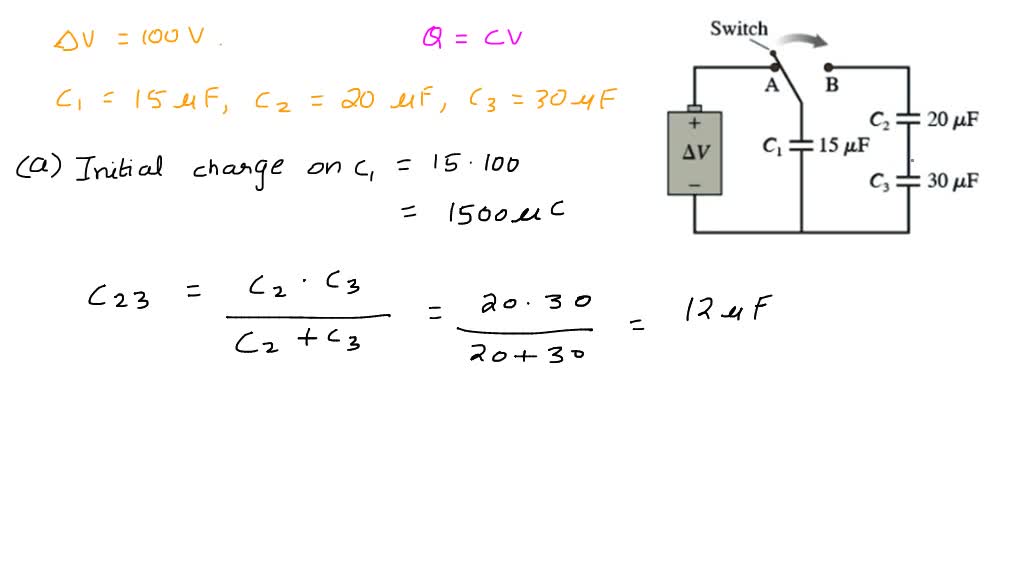 SOLVED: Initially, the switch in the figure (Figure 1) is in position A ...