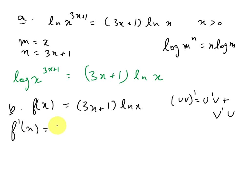 SOLVED: 1. (a) Show Carefully How To Use The Rules Of Logarithms Given In Lectures To Deduce ...