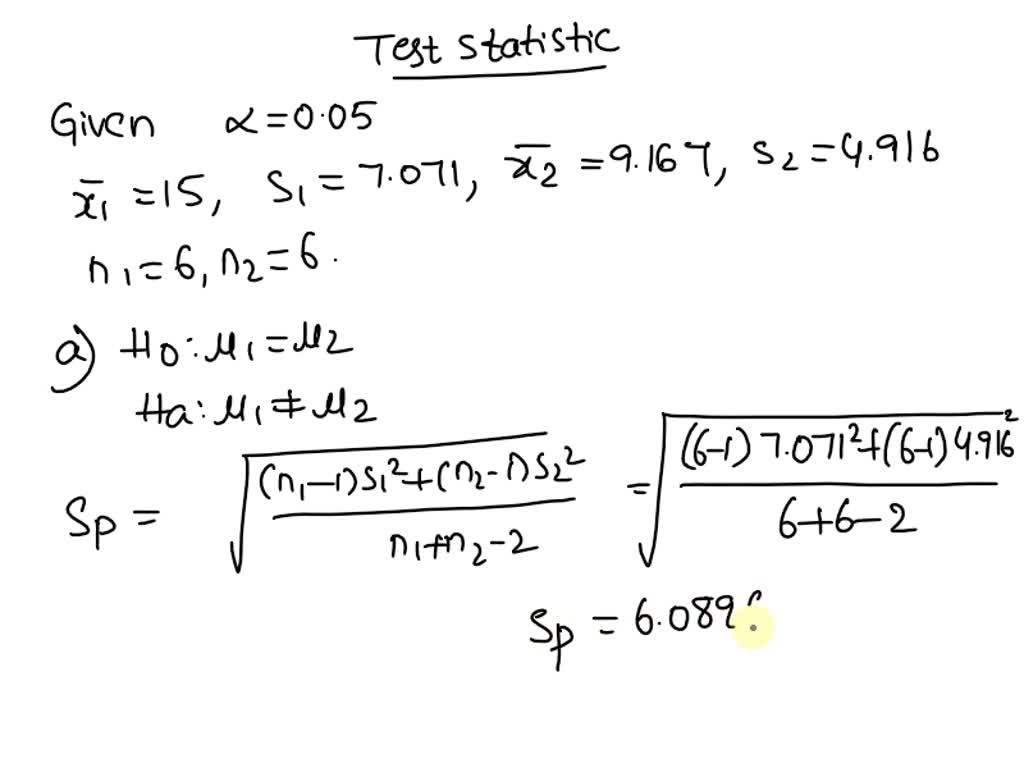 SOLVED: Using the following dataset; conduct test to determine if