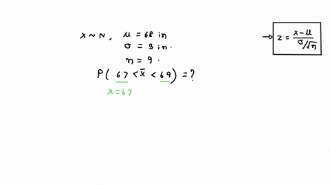 the-heights-of-18-year-old-men-are-approximately-normally-distributed-with-a-mean-of-68-inches-and-standard-deviation-of-3-inches-if-a-random-sample-of-nine-18-year-old-men-is-selected-what-50723
