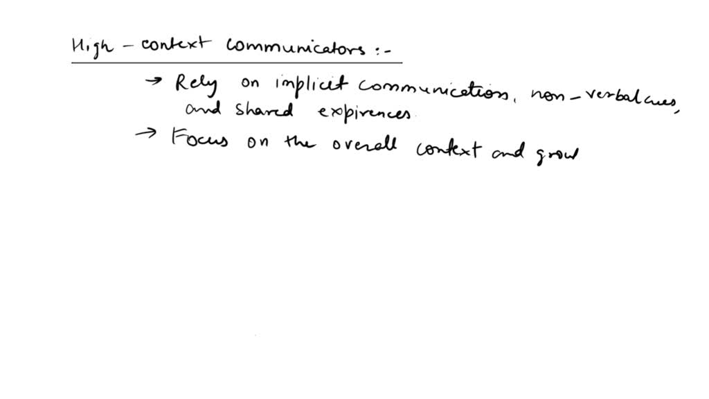 SOLVED: In this culture, people predominantly rely on implicit ...