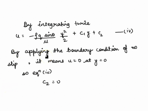 a-viscous-liquid-flows-down-an-inclined-plane-surface-due-to-gravity-use-navier-stokes-equation-and-continuity-to-model-this-flow-assume-steady-and-fully-developed-note-that-at-the-free-surf-94724