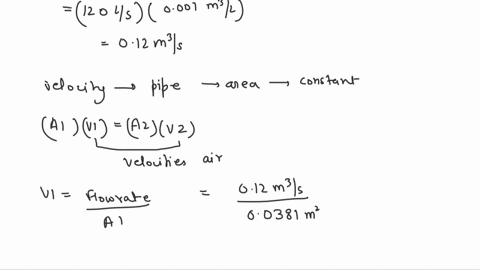 air-flows-through-a-pipe-at-a-rate-of-120-ls-the-pipe-consists-of-two-sections-ofdiameters-22-cm-and-10-cm-with-a-smooth-reducing-section-that-connects-them-thepressure-difference-between-th-27328