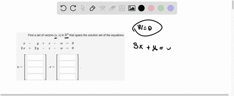 find-a-set-of-vectors-u-v-in-r4-that-spans-the-solution-set-of-the-equations-y-2-x-2-y-22304