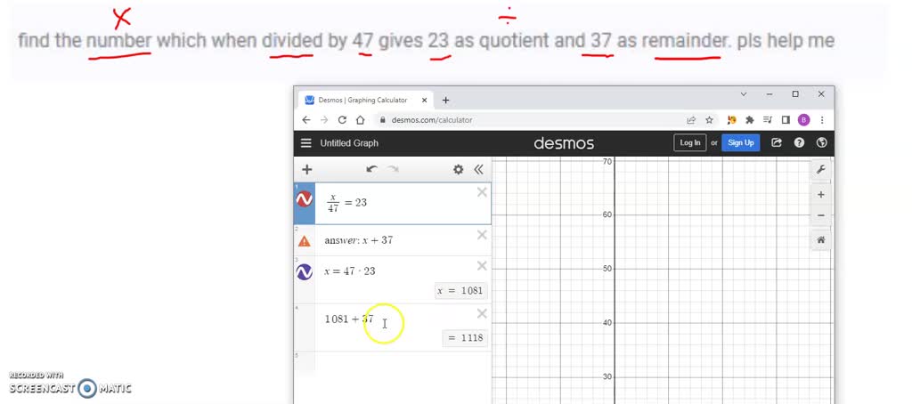 SOLVED: a number when divided by 23 given quotient as 12 and remainder ...