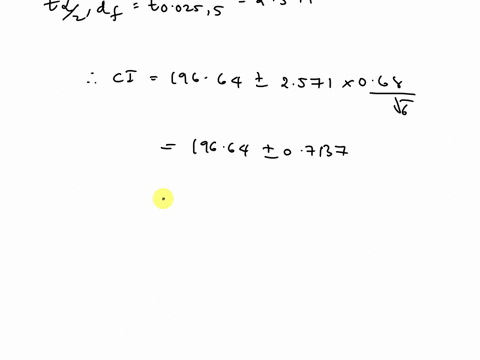 a-chemist-made-six-independent-measurements-of-the-sublimation-point-of-carbon-dioxide-the-temperature-at-which-it-changes-to-dry-ice-she-obtained-a-sample-mean-of-19664-k-with-a-standard-de-58483