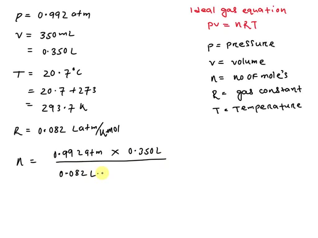 SOLVED: You are working to determine the Henry's Law constant using the ...