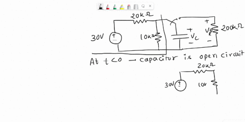 in-the-circuit-of-the-figure-below-the-switch-is-in-position-a-for-a-long-time-prior-to-t0-figure-1-part-a-find-expressions-for-t-if-t-0-express-your-answer-in-terms-of-tassume-t-is-in-secon-63409