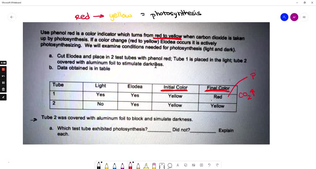 SOLVED Use phenol red as a color indicator which turns from red to