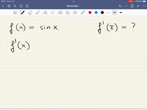 let-fxsin-x-what-is-the-value-of-fprimepi-3-20263