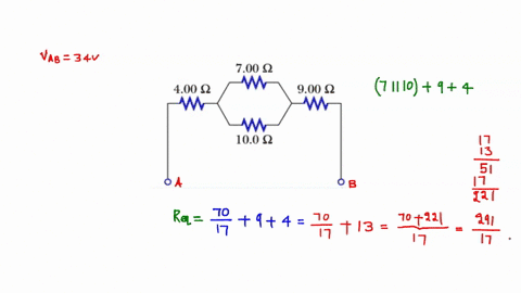a-find-the-equivalent-resistance-between-points-a-and-b-in-figure_-calculate-the-current-in-each-resistor-potential-difference-of-340-is-applied-between-points-a-and-b-700-q-400-q-900-9-100-57174