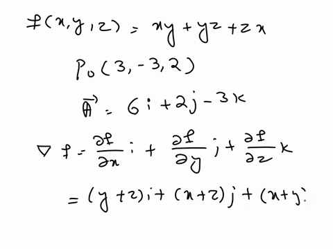 find-the-derivative-of-the-function-at-po-in-the-direction-of-a-3-32-a6i-2j-3k-fxy-2-xyyz-zx-60836