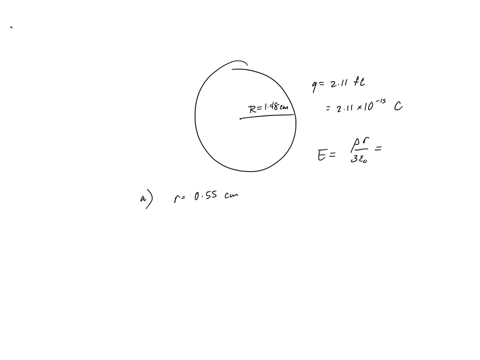 a-nonconducting-sphere-has-radius-r-148-cm-and-uniformly-distributed-charge-q-211-fc-take-the-electric-potential-at-the-spheres-center-to-be-v0-0-what-is-v-at-radial-distance-from-the-center-94956