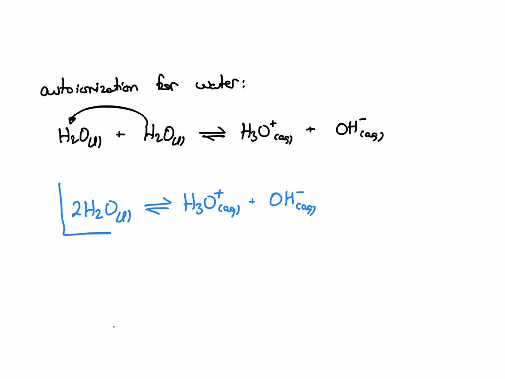 SOLVED: Autoionization occurs when two solvent molecules collide and a ...