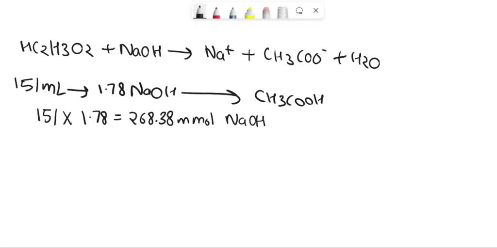 SOLVED: Calculate the molarity of an acetic acid solution if 80.36 mL