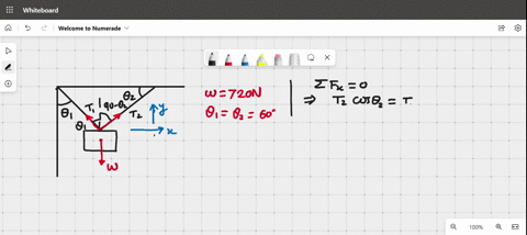 part-d-a-block-of-weight-720-nn-is-suspended-by-two-cables-as-in-figure-3-where-1212-60-find-the-magnitudes-of-the-tension-forces-t1t1-and-t2t2-express-your-answers-in-newtons-separated-by-a-12257