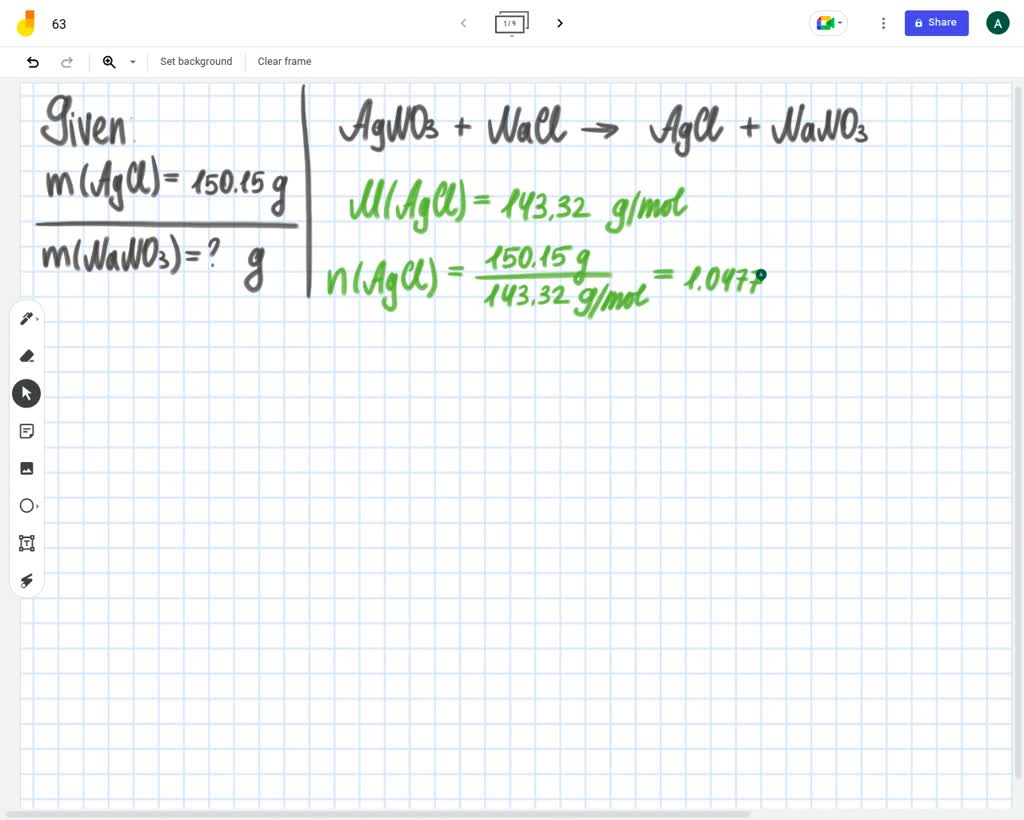 SOLVED: A student combined silver nitrate and sodium chloride. She