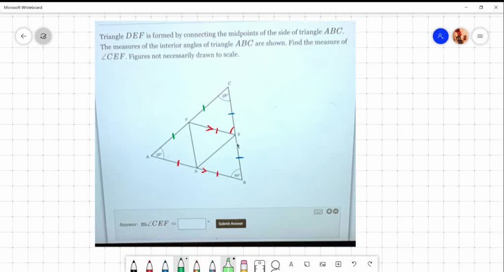 SOLVED Triangle DEF is formed by connecting the midpoints of the sides