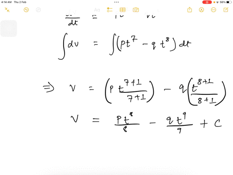 the-acceleration-of-a-particle-varies-with-time-according-to-the-equation-at-pt7-qt8-initially-the-velocity-and-position-are-zero-use-the-following-as-necessary-p-q-and-t-a-what-is-the-veloc-52509