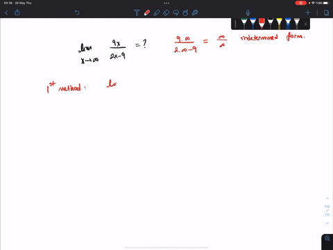 use-the-properties-of-limits-to-help-decide-whether-the-limit-exists_-if-the-limit-exists-find-its-value_-9x-lim-2x-9-x-0-select-the-correct-choice-below-and-if-necessary-fill-in-the-answer-98196