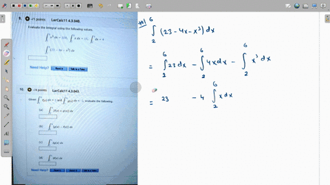 points-larcalc11-43-040-evaluate-the-integral-using-the-following-values-dx-120-7-x-dx-16-7-dx-2-need-help-road-it-iekte4-iter-10-4-points-larcalc11-43043-given-fx-dx-and-gx-dx-evaluate-the-96517