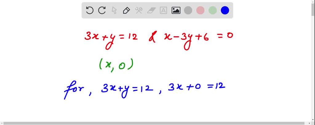 the lines represented by 3x y 12 0