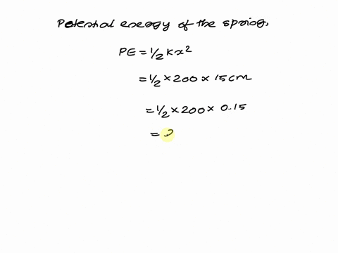 you-push-a-20-kg-block-against-a-horizontal-spring-compressing-the-spring-by-15-cm-you-then-release-the-block-sending-across-a-frictionless-tabletop-if-the-spring-constant-is-200-nm-then-how-15582