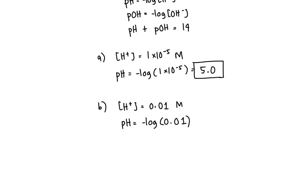 calculate the ph of the following solution 0.01 m hcl