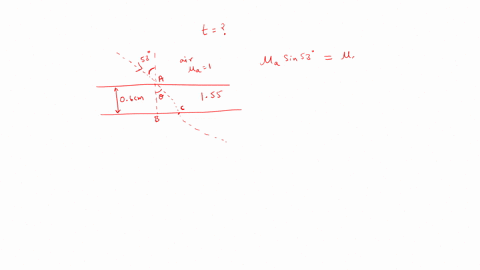 a-glass-plate-is-06-cm-thick-and-has-a-refractive-index-of-155-a-pulse-of-light-strikes-the-plate-at-an-angle-of-53-degrees-to-the-normal-how-long-does-it-take-for-the-pulse-of-light-to-pass-67278