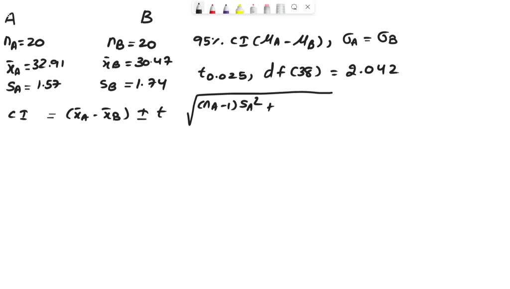An automotive company is considering two types of batteries for its automobile. Sample