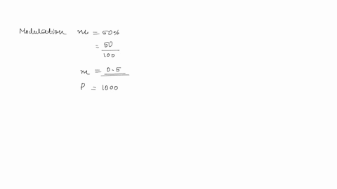 a-transmitter-transmits-a-power-of-10000-w-when-the-modulation-is-50-find-the-power-of-the-carrier-wave