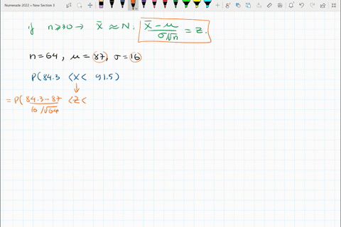suppose-a-simple-random-sample-of-size-nequals-64-is-obtained-from-a-population-with-mu-equals-87-and-sigma-equals-16
