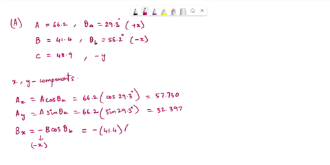part-a-the-figure-below-shows-three-vectors-of-lengths-a-662-b-414-and-c-489-the-angles-are-oa-2930-and-0b-5620-and-points-along-the-negative-y-axis-determine-the-length-of-the-vector-a-b-su-63268
