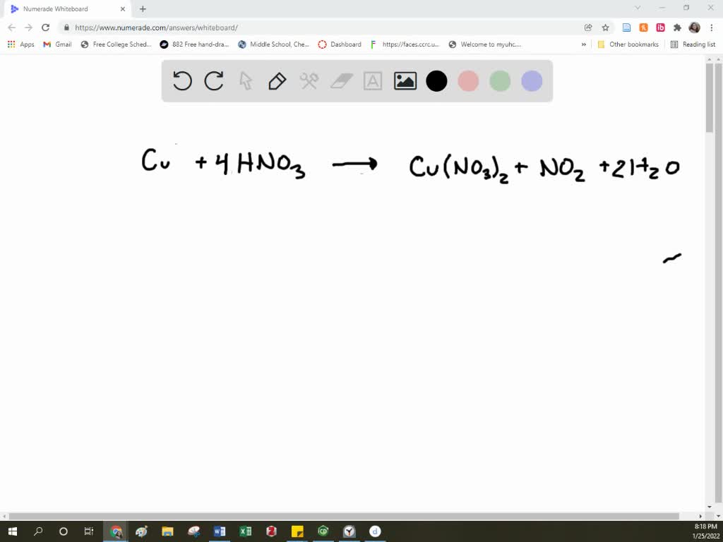 SOLVED When solid copper is added to nitric acid (HNO3), copper II