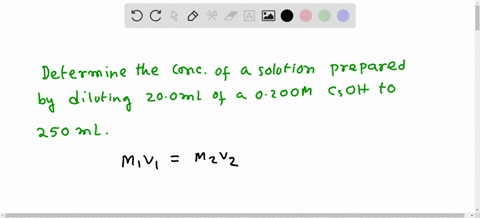 determine-the-concentration-of-a-solution-prepared-by-diluting-200-ml-of-a-0200-m-cs-oh-to-2500-ml-a-0160-m-b-00320-m-c-125-m-d-000800-m-e-00160-m-08955