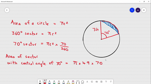 find-the-area-of-the-segment-shaded-in-blue-in-the-figure-of-a-circle-whose-radius-is-7-feet-formed-by-central-angle-of-70_-hint-subtract-the-area-of-the-triangle-from-the-area-of-the-sector-26621