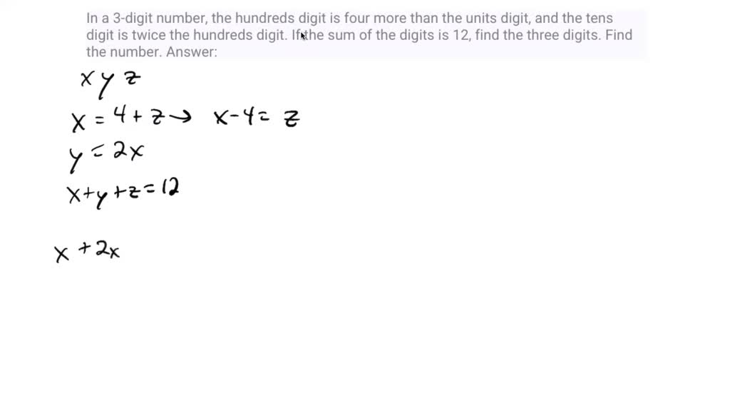 Solved The Tens Digit Of A Two Digit Number Is Twice The Units Digit