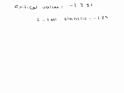 when-performing-a-one-tail-hypothesis-test-a-researcher-found-a-critical-value-of-1796-and-a-t-test-statistic-of-185-what-is-the-correct-conclusion-of-this-test-84048