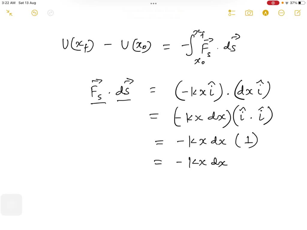 SOLVED Consider the force exerted by a spring that obeys Hooke's law