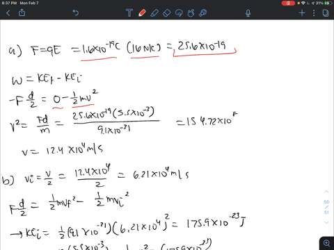 the-capacitor-plate-separation-is-55-mm-and-the-electric-field-inside-is-16-nc-an-electron-is-positioned-halfway-between-the-plates-and-is-given-some-initial-velocity-vi-a-what-speed-in-mete-49577