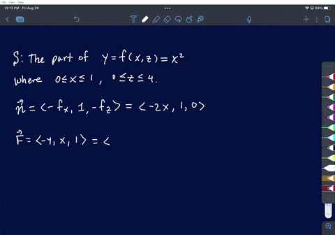 find-the-flux-of-the-vector-field-f-yx1-across-the-cylinder-yx-for-0sxs10zs4-normal-vectors-point-in-the-general-direction-of-the-positive-y-axis-parametrize-the-surface-using-u-x-and-v-2-se-37987