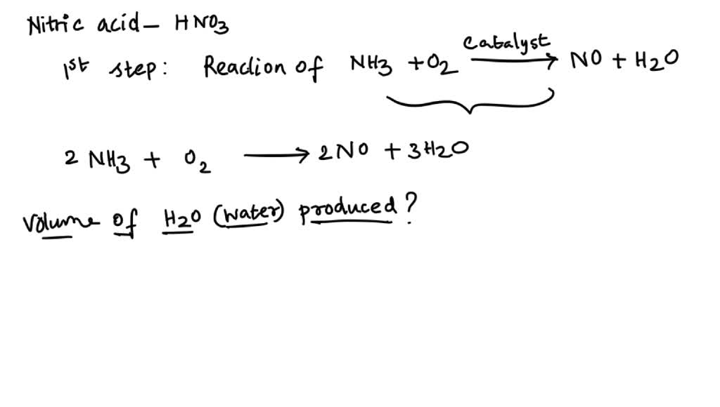 Solved The Industrial Production Of Nitric Acid Hno3 Is A Multistep Process The First Step 1445