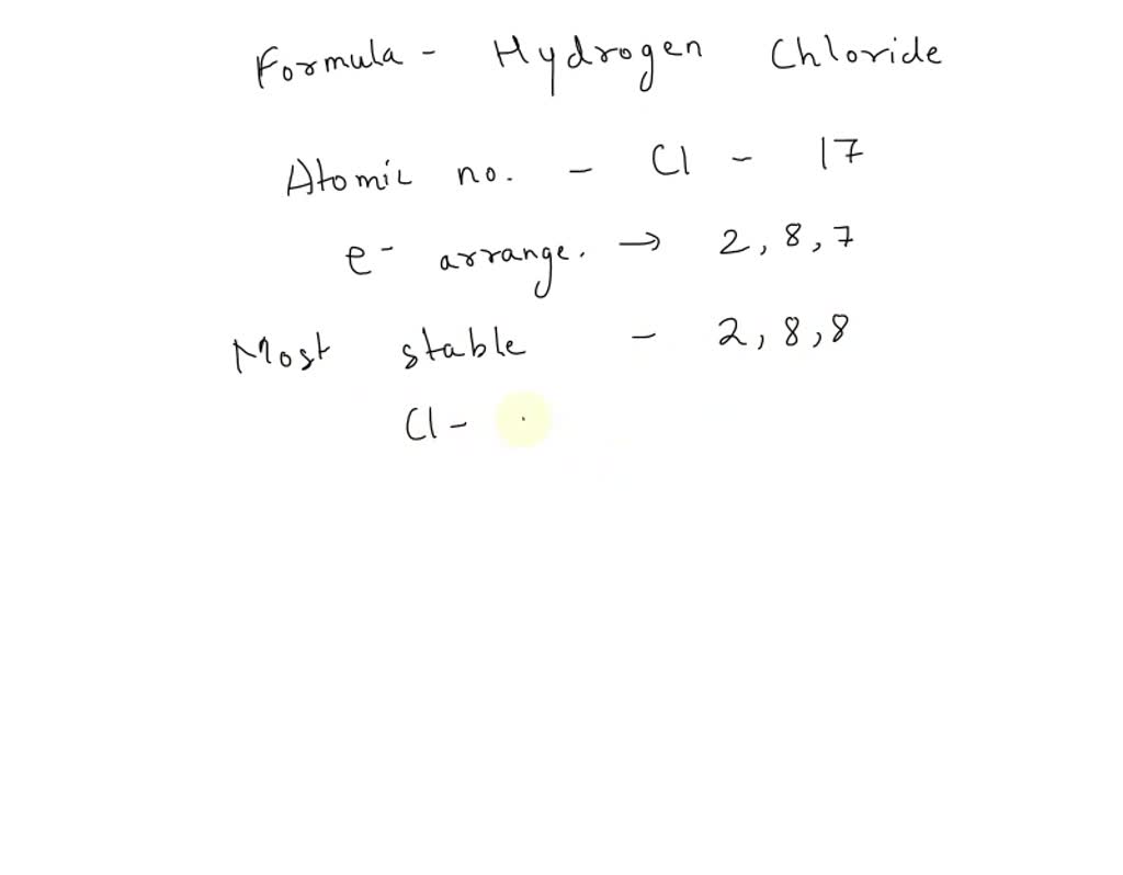 SOLVED The atomic number of chlorine (Cl) is 17. Chlorine combines