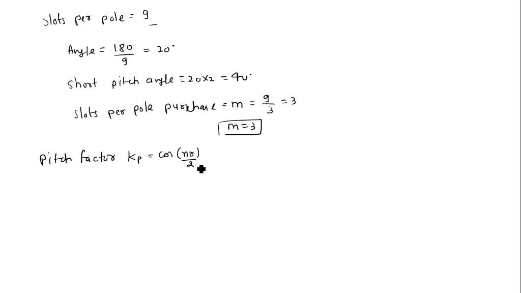 SOLVED The stator of a 3phase alternator has 9 slots per pole and