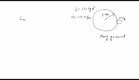 a-playground-merry-go-round-of-radius-r-400-m-has-a-moment-of-inertia-250-kg-m-and-is-rotating-at-100-revmin-about-a-frictionless-vertical-axle-facing-the-axle-a-250-kg-child-hops-onto-the-m-20813