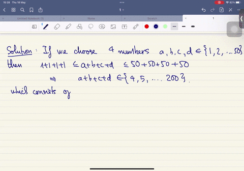 let-s-be-a-set-of-ten-integers-chosen-from-1-through-50-show-that-the-set-contains-at-least-two-different-but-not-necessarily-disjoint-subsets-of-four-integers-that-add-up-to-the-same-number-20318