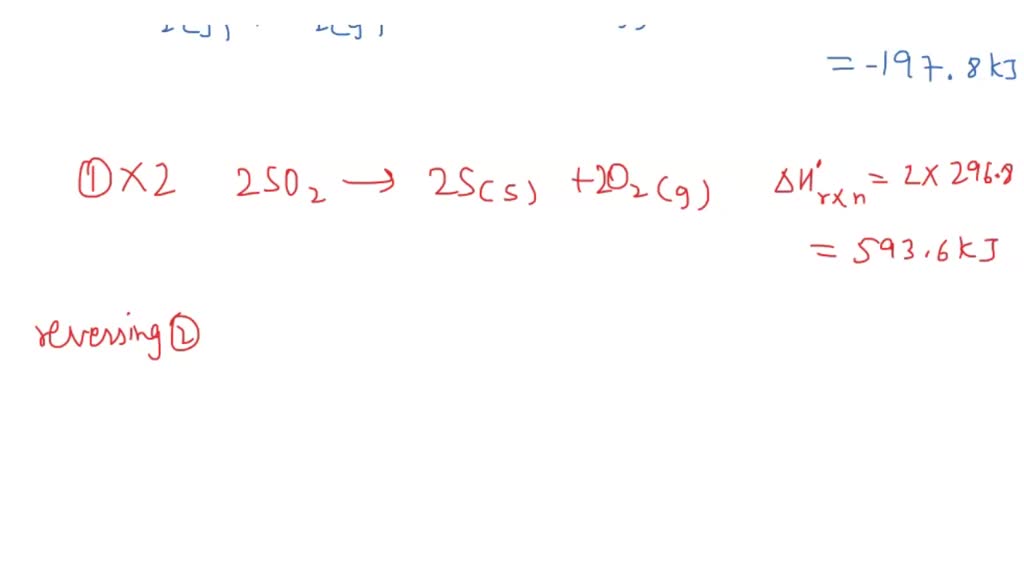 SOLVED: Use the standard reaction enthalpies given below to determine ...