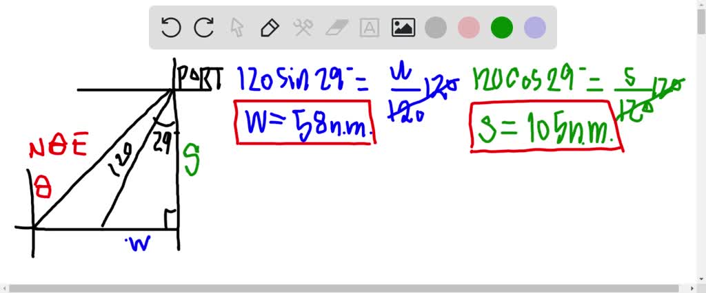 SOLVED A ship leaves port at noon and has a bearing of S 29 W