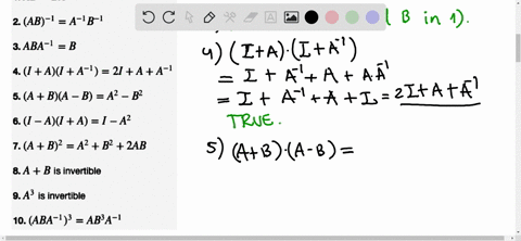 point-determine-which-of-the-following-formulas-hold-for-all-invertible-n-x-n-matrices-a-and-b-select-answer-1ab-ba-select-answer-2-ab-1-a-b-i-3aba-1-b-4iaia-1-21aa-1-select-answer-select-an-35723