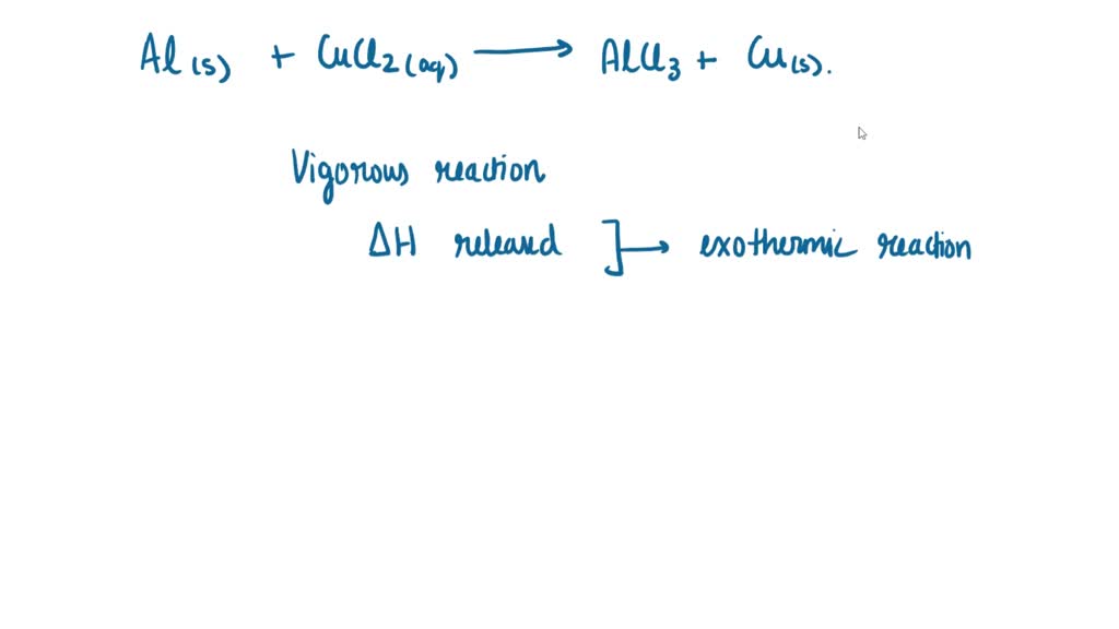 SOLVED Write and balance a chemical equation describing the following reactions Aluminum metal